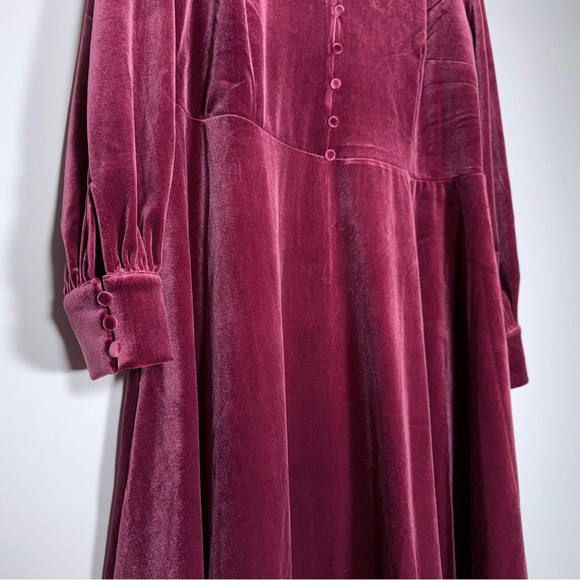 NWT Talbots Women’s Billow Sleeve Soft Velour Fit & Flare A-Line Dress Size 18 - Picture 7 of 14